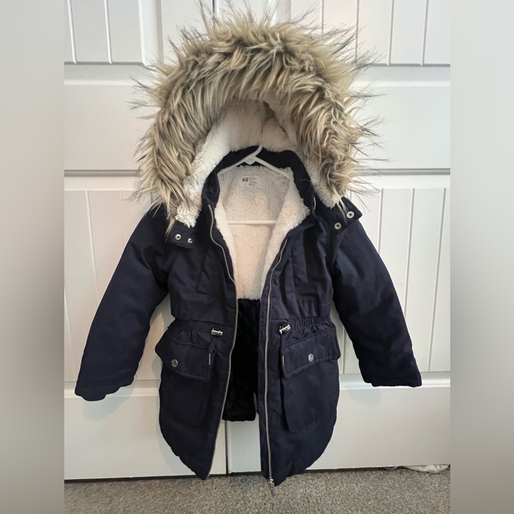 Children’s H&M parka coat. Size 7–8.